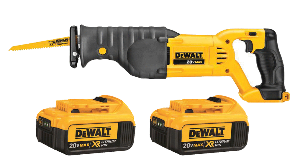 DW 20V Max Reciprocating Saw and 4Ah XR Battery 2pk Bundle DCB204-2-DCS380B from DW