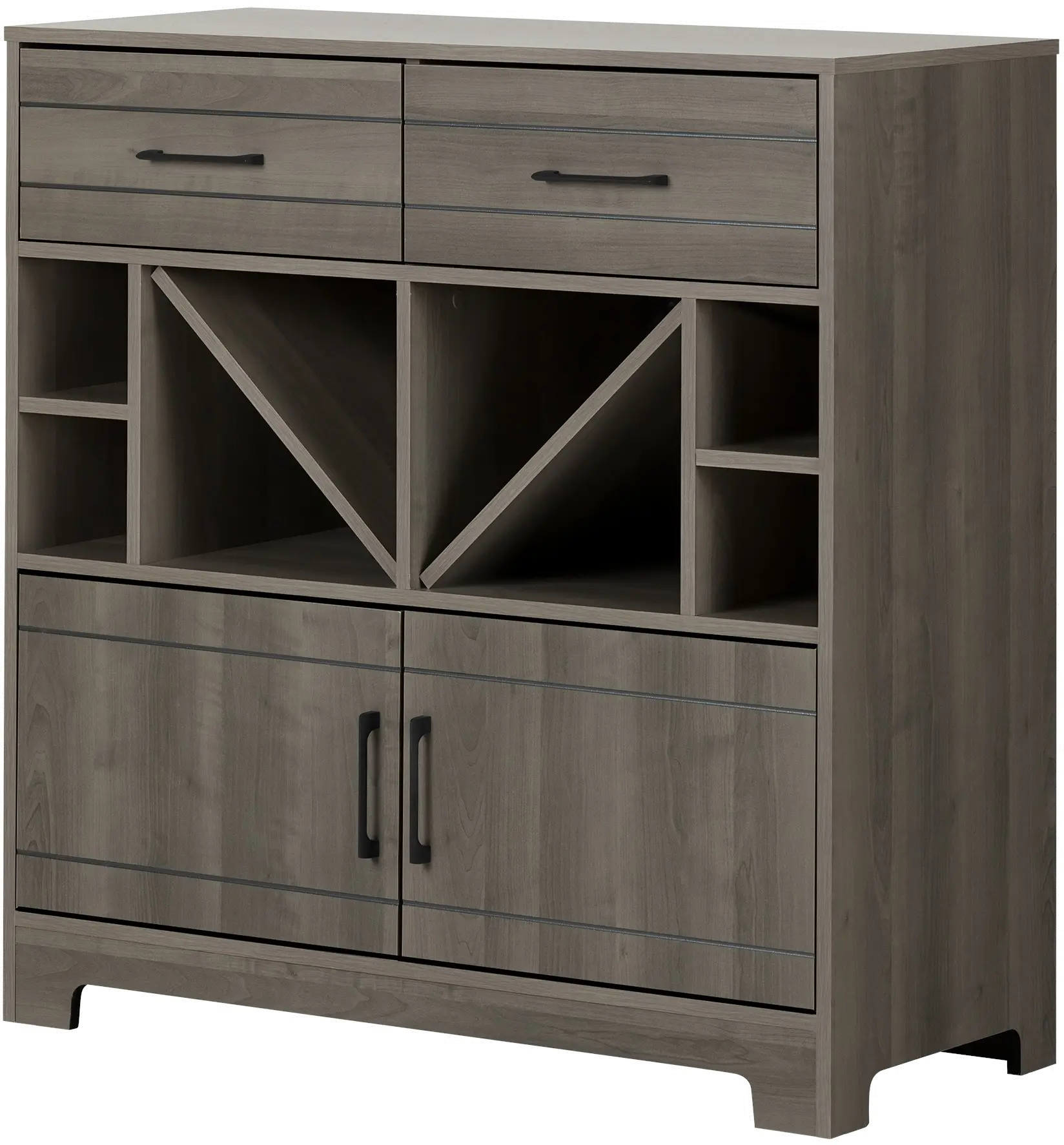 Vietti Bar Cabinet with Bottle Storage and Drawers - South Shore