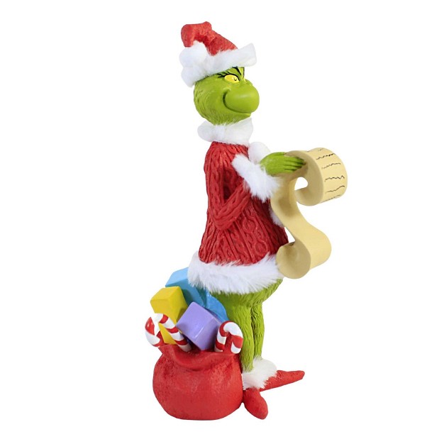 Christmas Merry Grinchmas One Figurine 8 25 Inches Dr Seuss Checking List 6010972 Resin Red