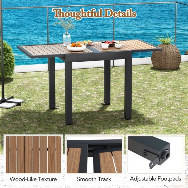 31.563 Inches Extendable Patio Table for 46 People