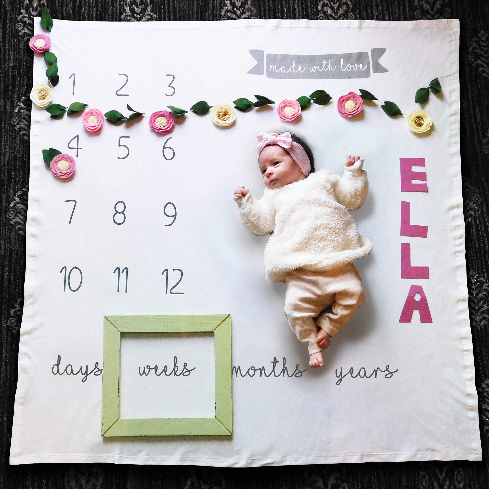 Milestone Little Photo Blanket