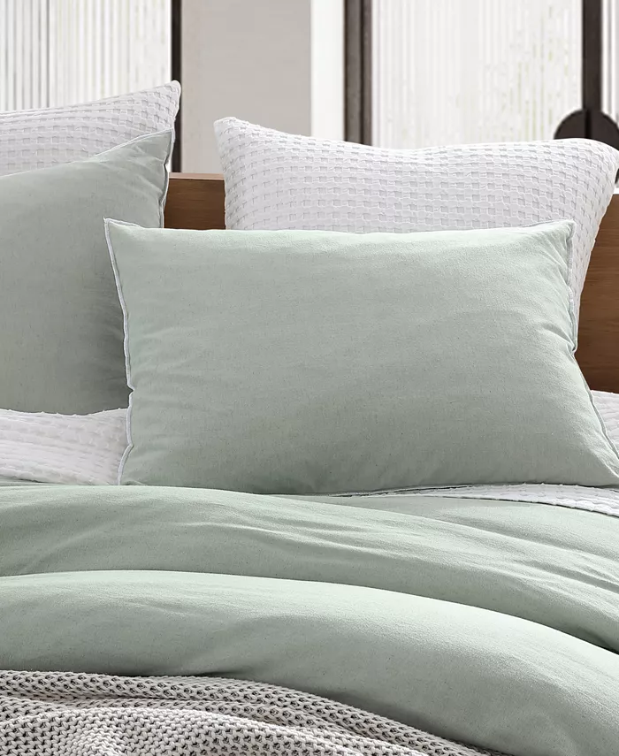 DKNY Pure Washed Linen 3-Piece Duvet Cover Set， Full Queen