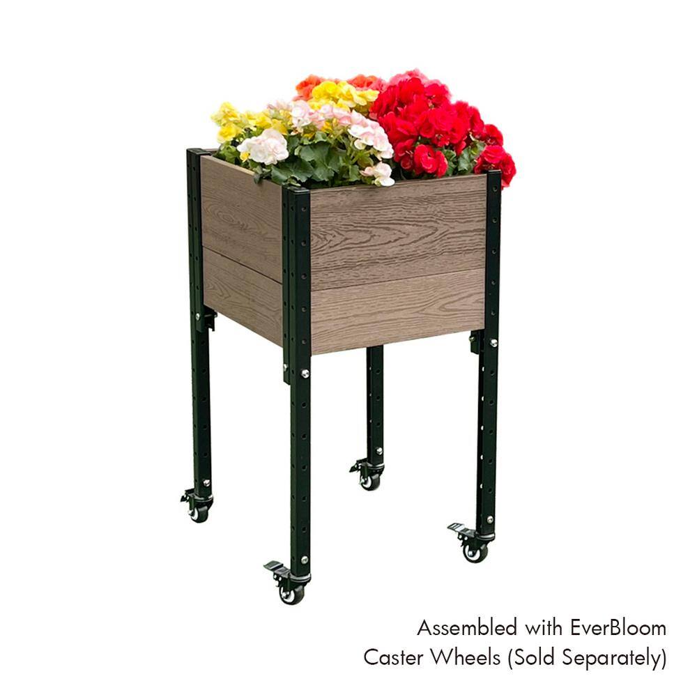 EverBloom 17 in. L x 19 in. W x 28 in. H Elevated Composite Planter Box E281719