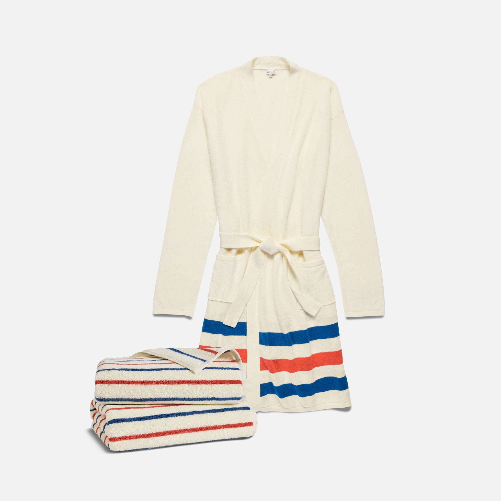 KULE Cashmere Blend Robe and Towel Bundle