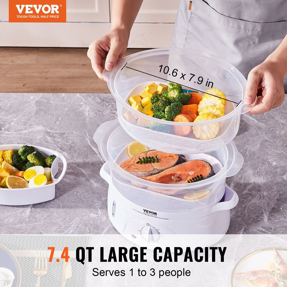 VEVOR Electric Food Streamer with Auto Shut Off   Boil Dry Protection