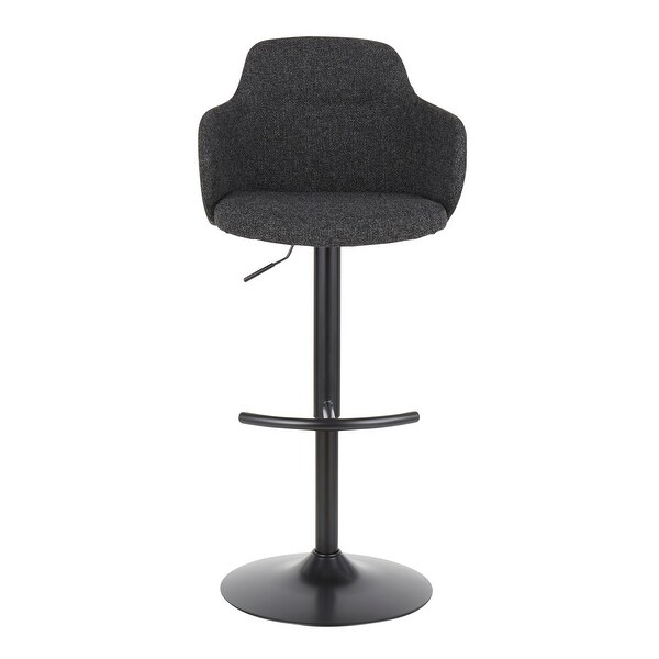 Boyne Upholstered Industrial Swivel Adjustable Bar Stool - N/A