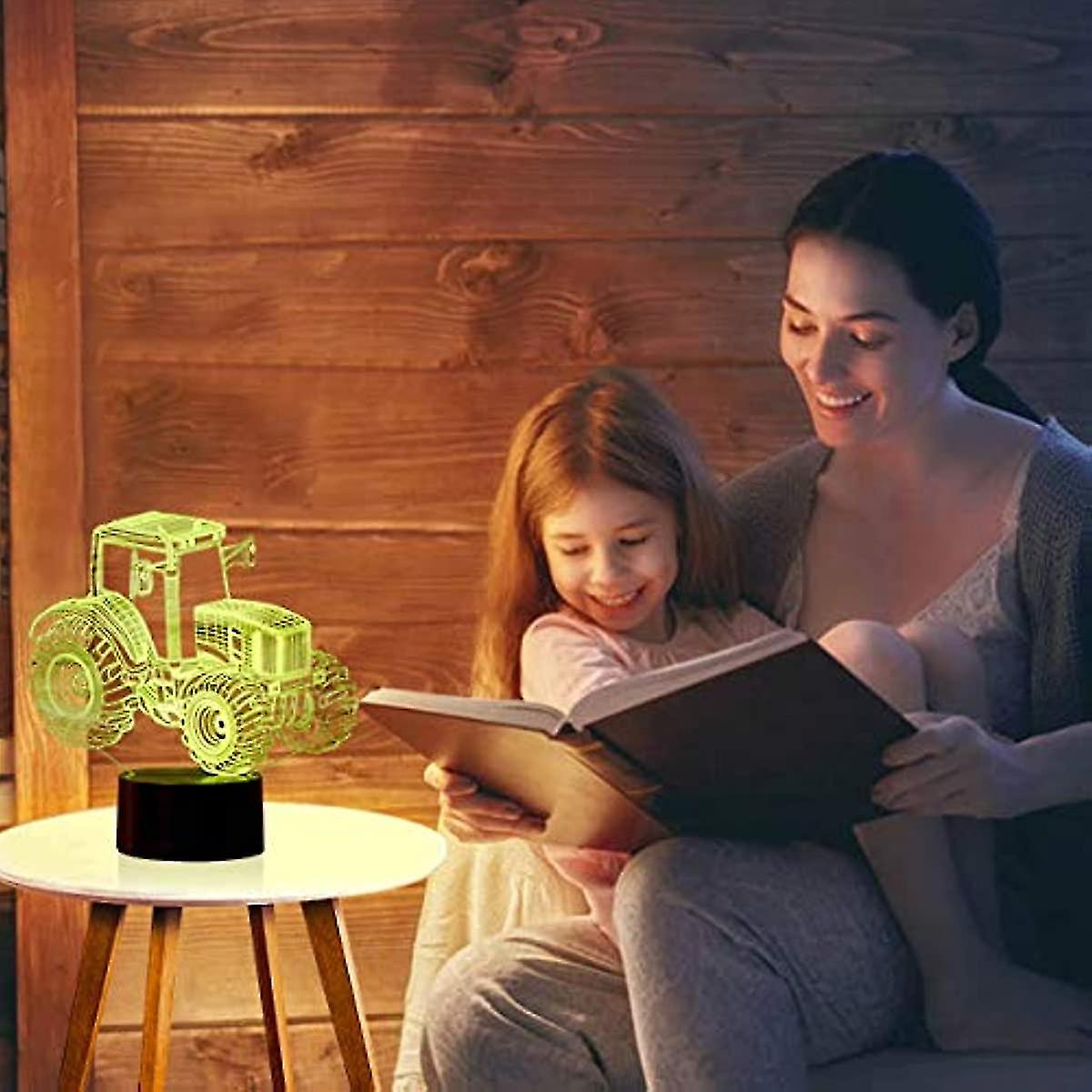 Led Night Lights 3d Illusion Bedside Table Lamp 16 Colours Changing Sleeping Lighting With Smart Touch Button Cute Warming Present Creative Decoration