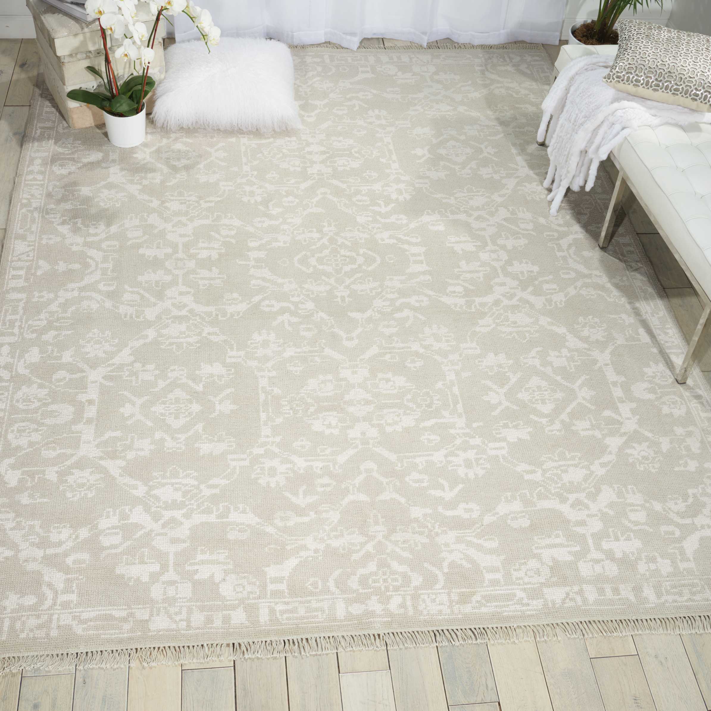 Elan Hand Knotted Light Grey Rug