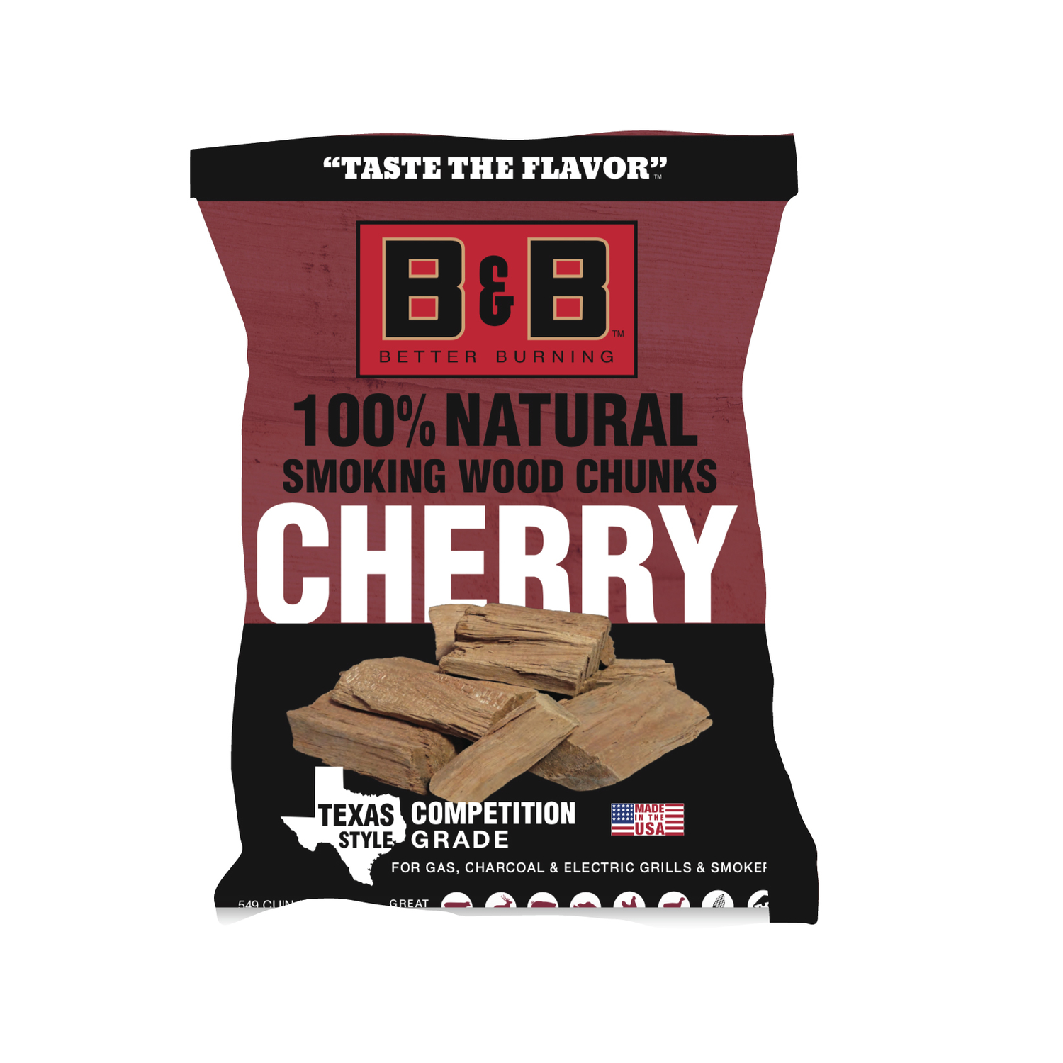 BandB Charcoal All Natural Cherry Wood Smoking Chunks 549 cu in