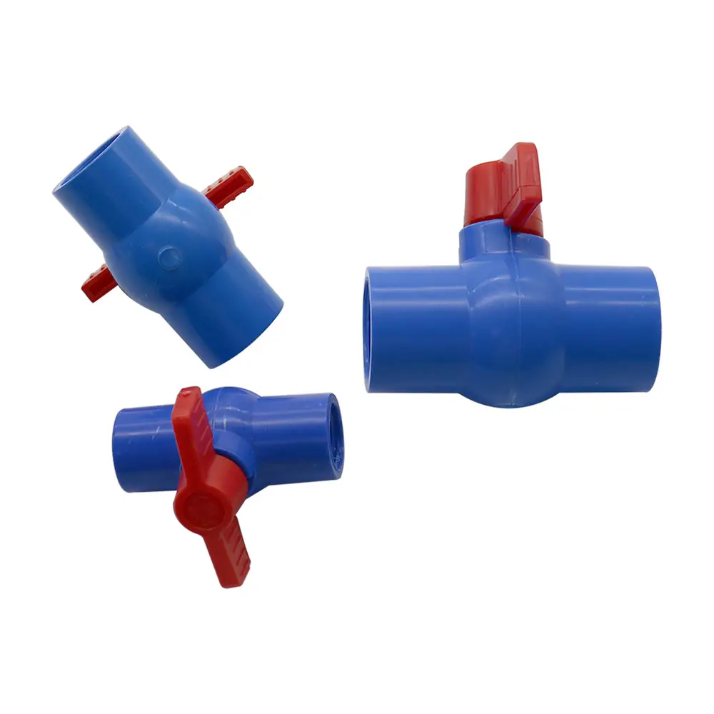 1/2 3/4 1 inch Female Thread PVC Ball Valve Garden Water Waterstop Switch Irrigation Pipe Fittings