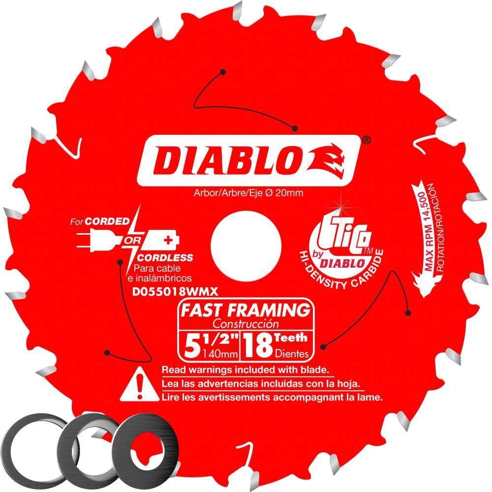 Diablo Circular Saw Blade 5 1/2 x 18 Tooth Fast Framing ;