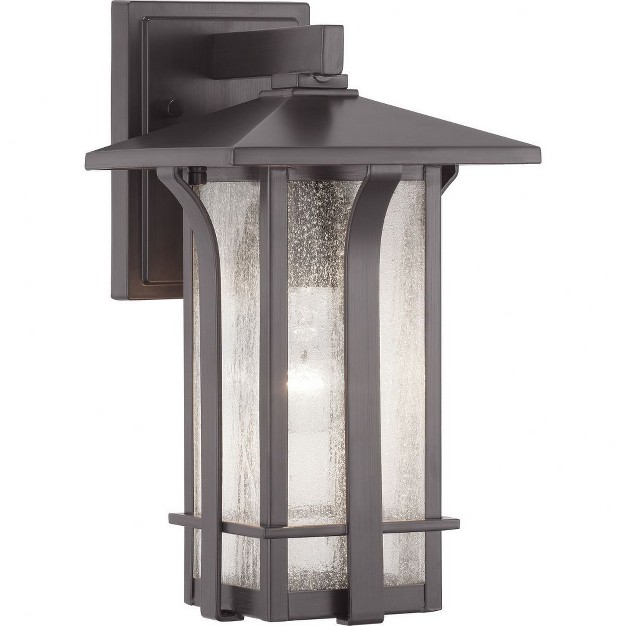 Progress Lighting Cullman 1 light Outdoor Small Wall Lantern Antique Bronze Seeded Glass Shade