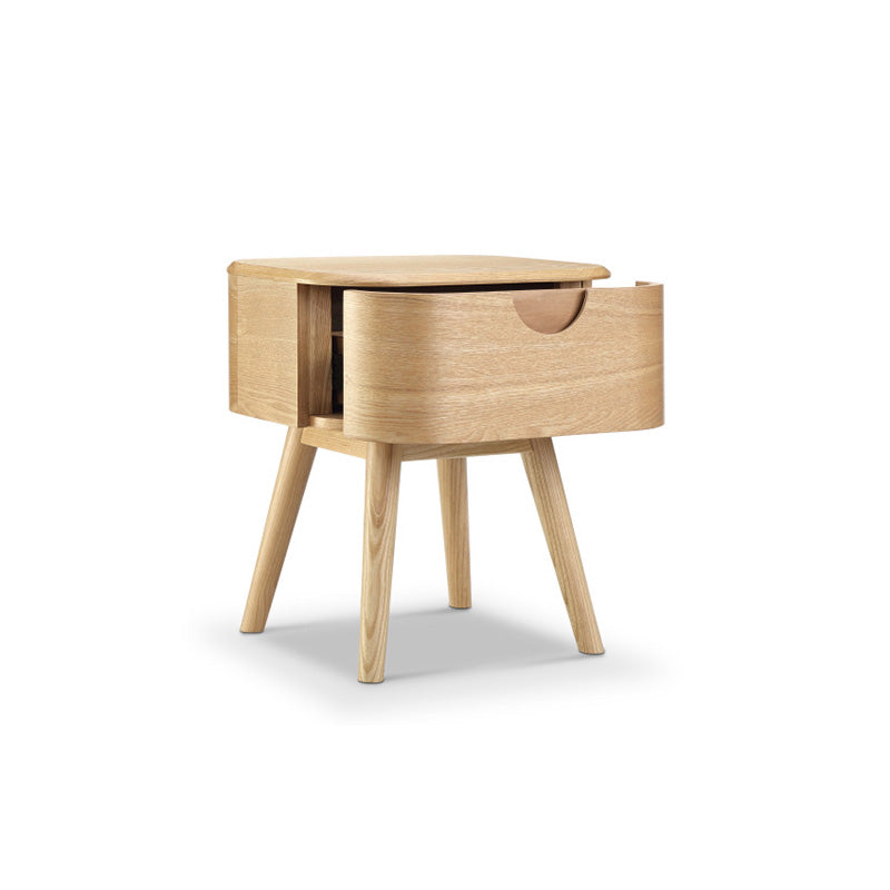 AKINO Bedside Table 45.5cm - Natural Ash Veneer