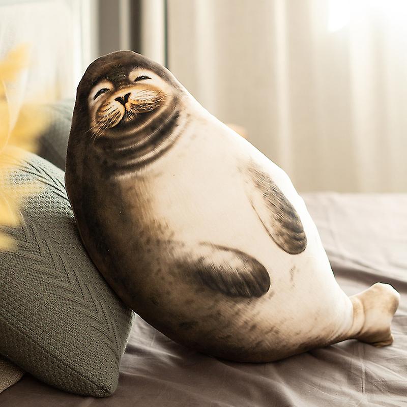 Born Pretty 3d Printed Seal Plush Toy Soft Stuffed Sea Animal Seal Doll Toys For Birthday Gift Lifelike Seal Stuffed Hug Pillow Home Decor