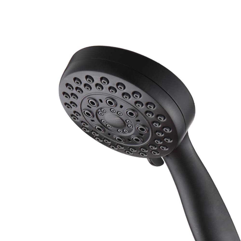 Miscool 5-Spray Patterns with 3.78 in. Single Wall Mount Adjustable Handheld Shower Head in Oil Rubbed Bronze SHMSH105B001ORB