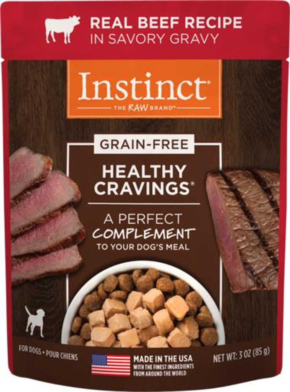 Nature's Variety Instinct Healthy Cravings Grain Free Real Beef Wet Dog Food， 3 Oz.