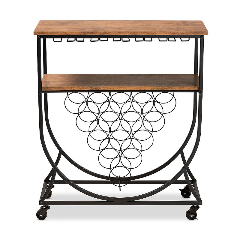 Baxton Studio Dania Wine Bar Cart