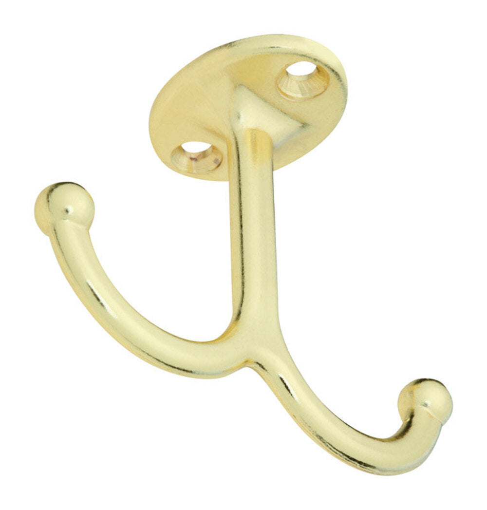 UNDERSHELF HOOK BRASS