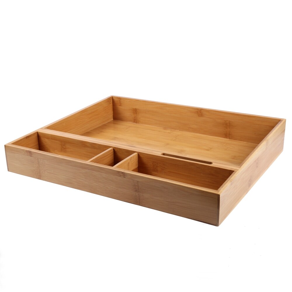 Creative Home Bamboo Multipurpose Organizer Storage Tray