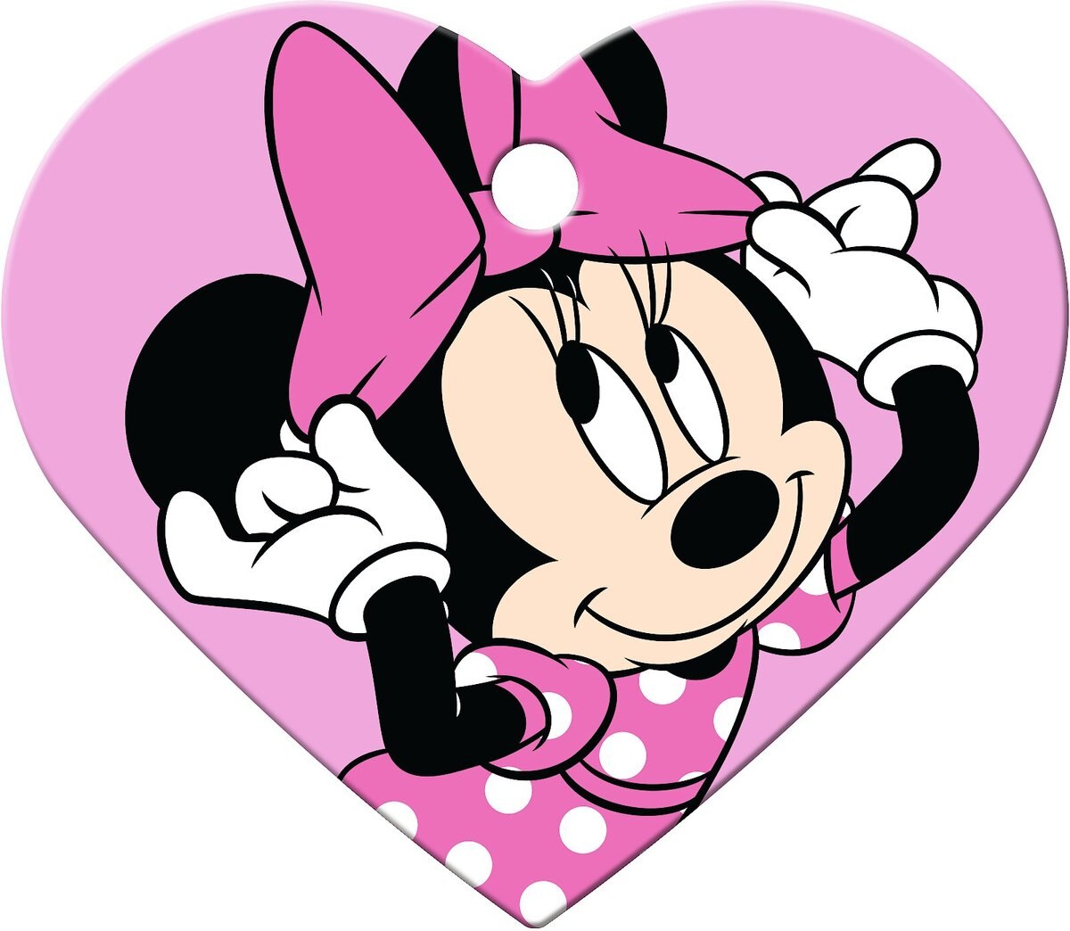 Quick-Tag Minnie Mouse Personalized Dog and Cat ID Tag， Large， Heart