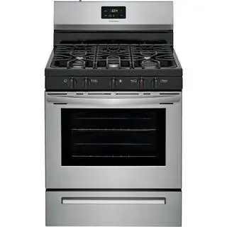 Frigidaire 30 in. 5 Burner Freestanding Gas Range in Stainless Steel FCRG3052AS