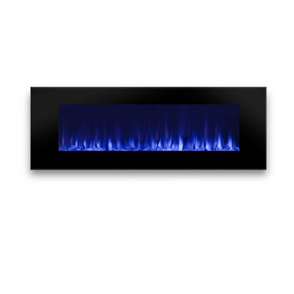 Real Flame DiNatale 50 in WallMount Electric Fireplace in Black