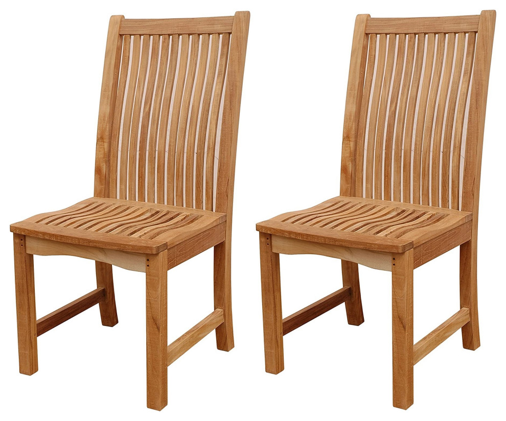 Anderson Teak Dining Chair  Set of 2   Transitional   Dining Chairs   by VirVentures  Houzz