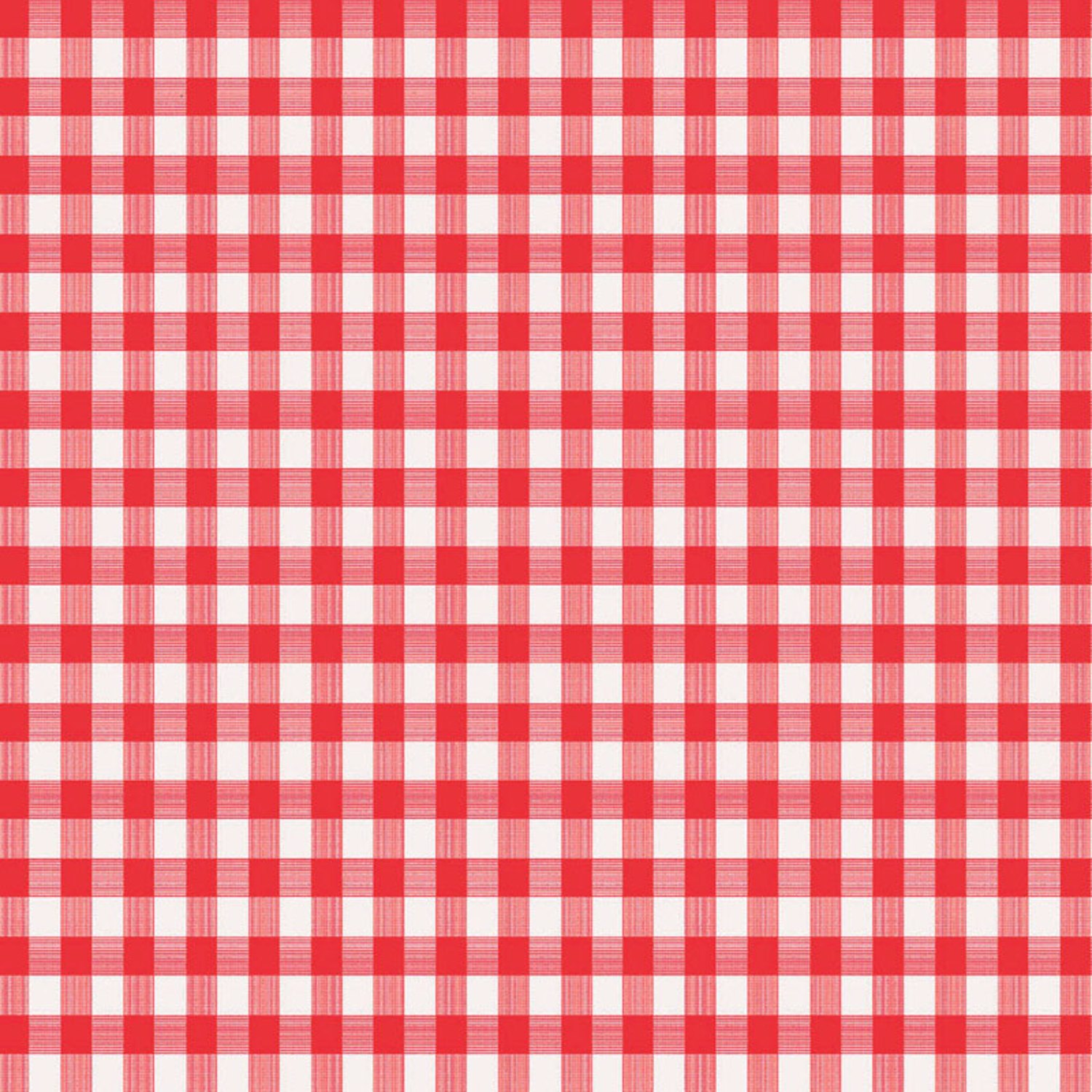 Magic Cover Red/White Checkered Vinyl Disposable Tablecloth 54 in. L X 54 in. W