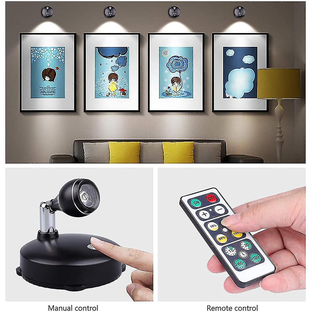 Wireless Spotlight Indoor，battery Operated Accent Lights Art Lights For Paintings，led Wall Light Wi