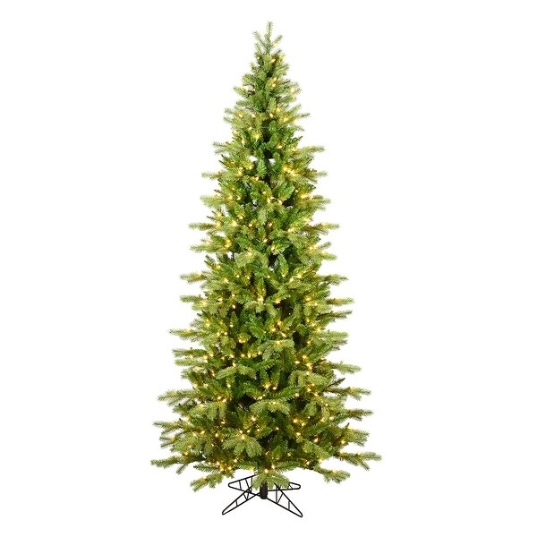 Vickerman 10' x 56 Balsam Spruce Slim Artificial Christmas Tree，Warm White Duralit LED Lights