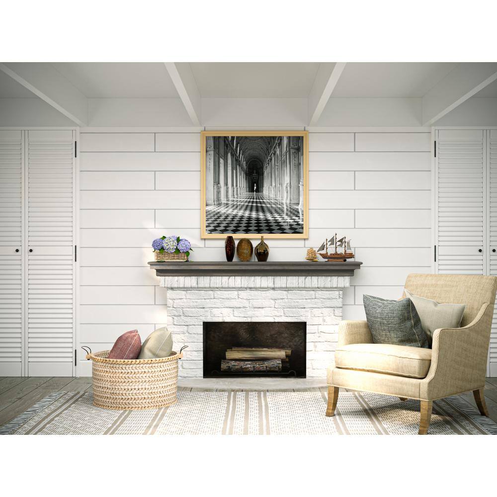 Dogberry Collections 48 in. Ash Gray French Corbel Mantel Shelf m-fcor-4877-gash-none