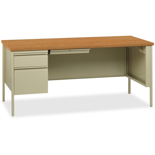 Lorell Fortress Series Left-Pedestal Desk (60917)