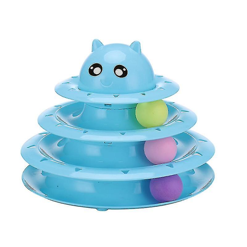 Cat Toy 3/4 Levels Tower Tracks Cat Toys Interactive Cat Intelligence Training Amusement Plate Cat Tower Pet Products Cat Tunnel
