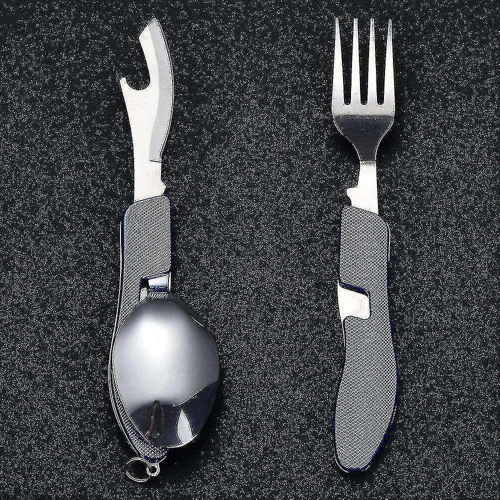 4-in-1 Camping Utensils Cutlery Set (fork/spoon/knife/bottle Opener)