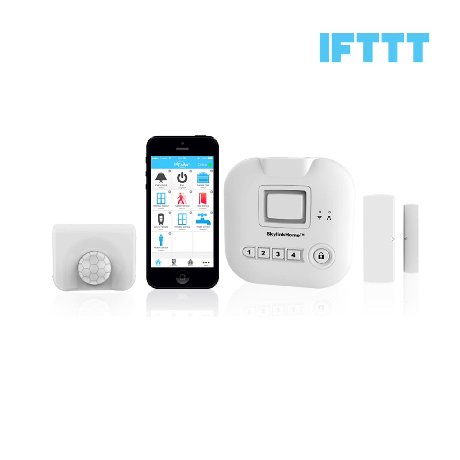 Skylink SK-150 Basic Starter Kit Connected Wireless Alarm Security and Home Automation System， iOS IPhone Android Smartphone， Echo Alexa and IFTTT Compatible with No Monthly Fees