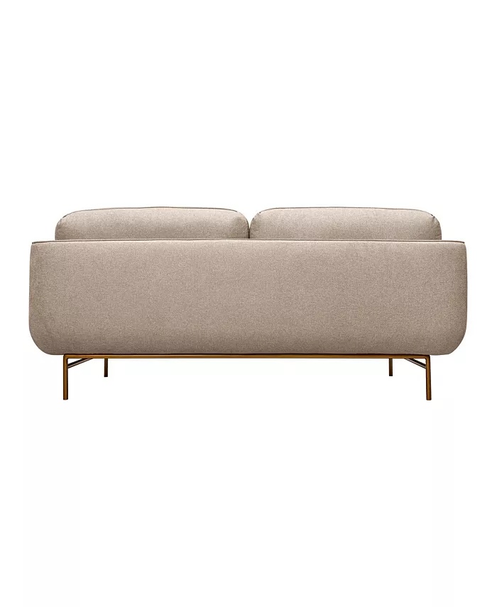 Armen Living Lilou 77 Polyester Nylon with Metal Legs Sofa