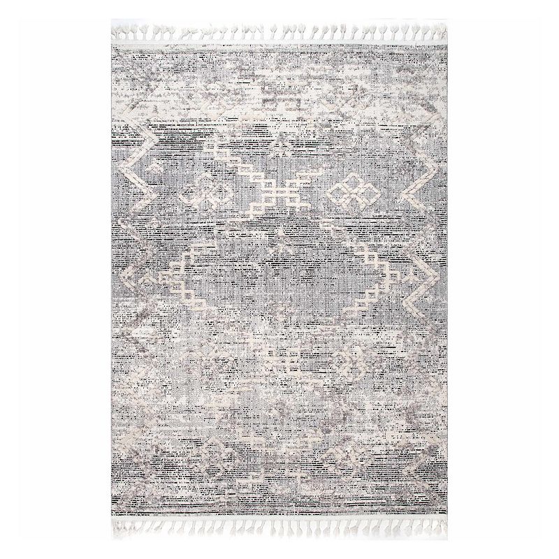 nuLoom Roxy Textured Diamond Tassel Area Rug