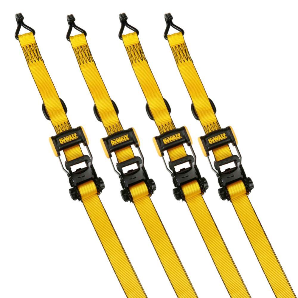 DEWALT Ratchet Tie Down Straps 3300 LB Break Strength 1.5 x 16' 4pk DXBC33004 from DEWALT