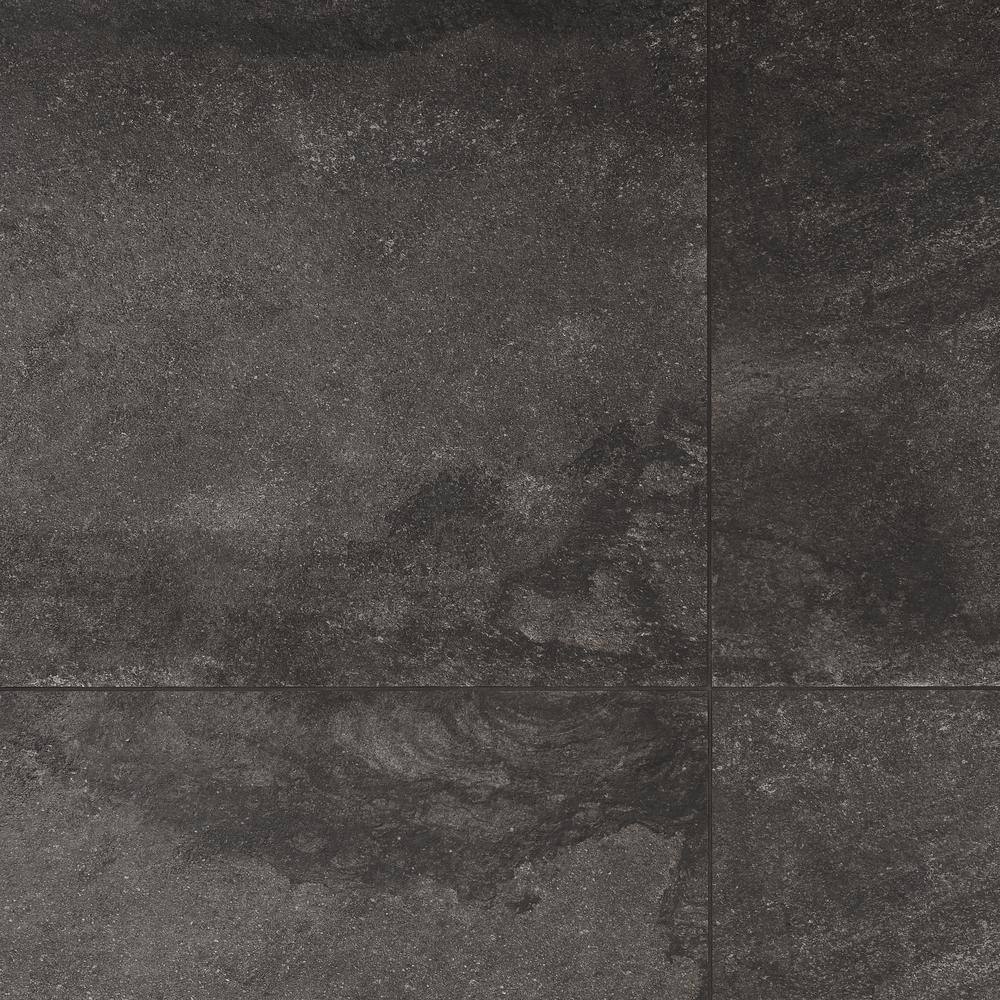 Ivy Hill Tile Dominion Charcoal Black 23.62 in. x 47.24 in. Matte Limestone Look Porcelain Floor and Wall Tile (15.49 sq. ft.Case) EXT3RD108243