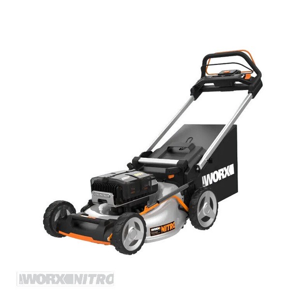 Cordless Self propelled Lawn Mower With Brushless Motor amp Rear Wheel Drive 4 Batteries amp Charger Included