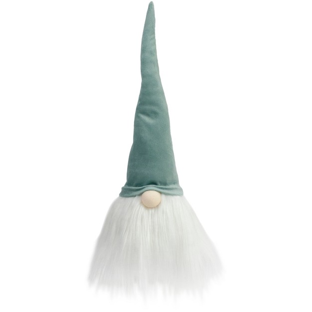 Green And White Gnome Head Christmas Tabletop Decor