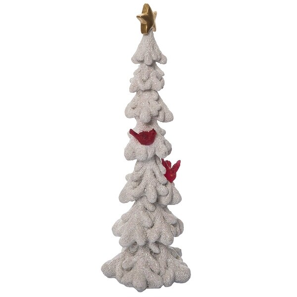 Transpac Resin 13.5 in. Holiday Cardinal Tree