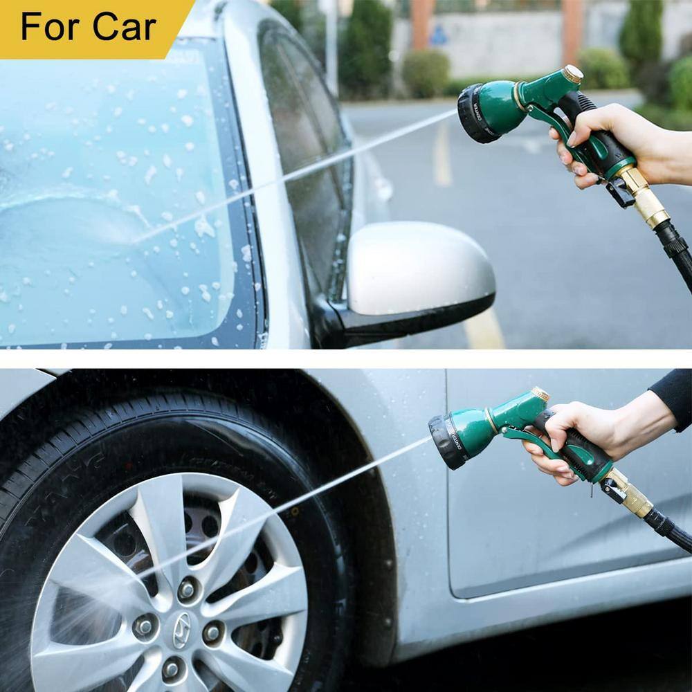 Garden Hose Nozzle Sprayer Heavy Duty 100% Metal Nozzle High Pressure Water Hose Nozzle with 7 Patterns B08LZ6K7X2