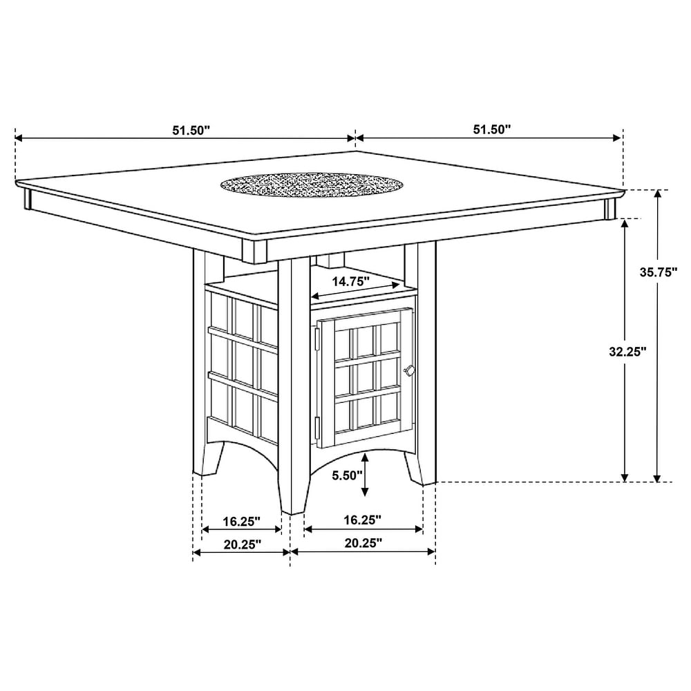 Coaster Furniture Clanton Square Counter Height Dining Set Cappuccino