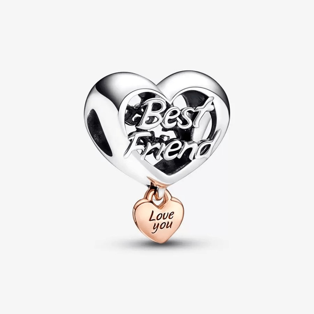 PANDORA  Love You Best Friend Heart Charm