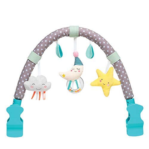 Taf Toys Mini Moon Arch | Ideal for Infants and Toddlers， Fits Stroller and Pram， Activity Arch with Fascinating Toys， Stimulates Baby?s Senses and Motor Skills Development， for Easier Outdoors