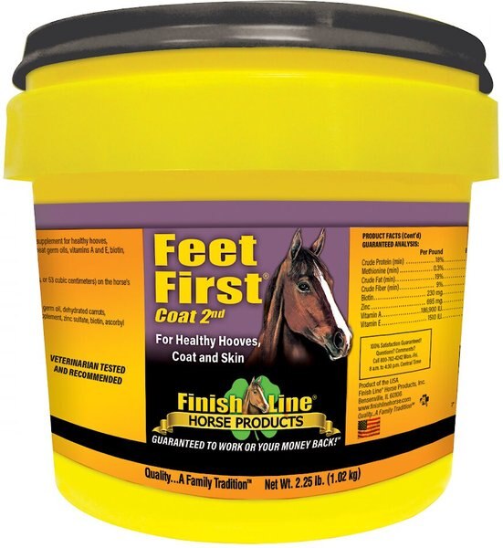 Finish Line Feet First Skin， Coat and Hoof Care Powder Horse Supplement