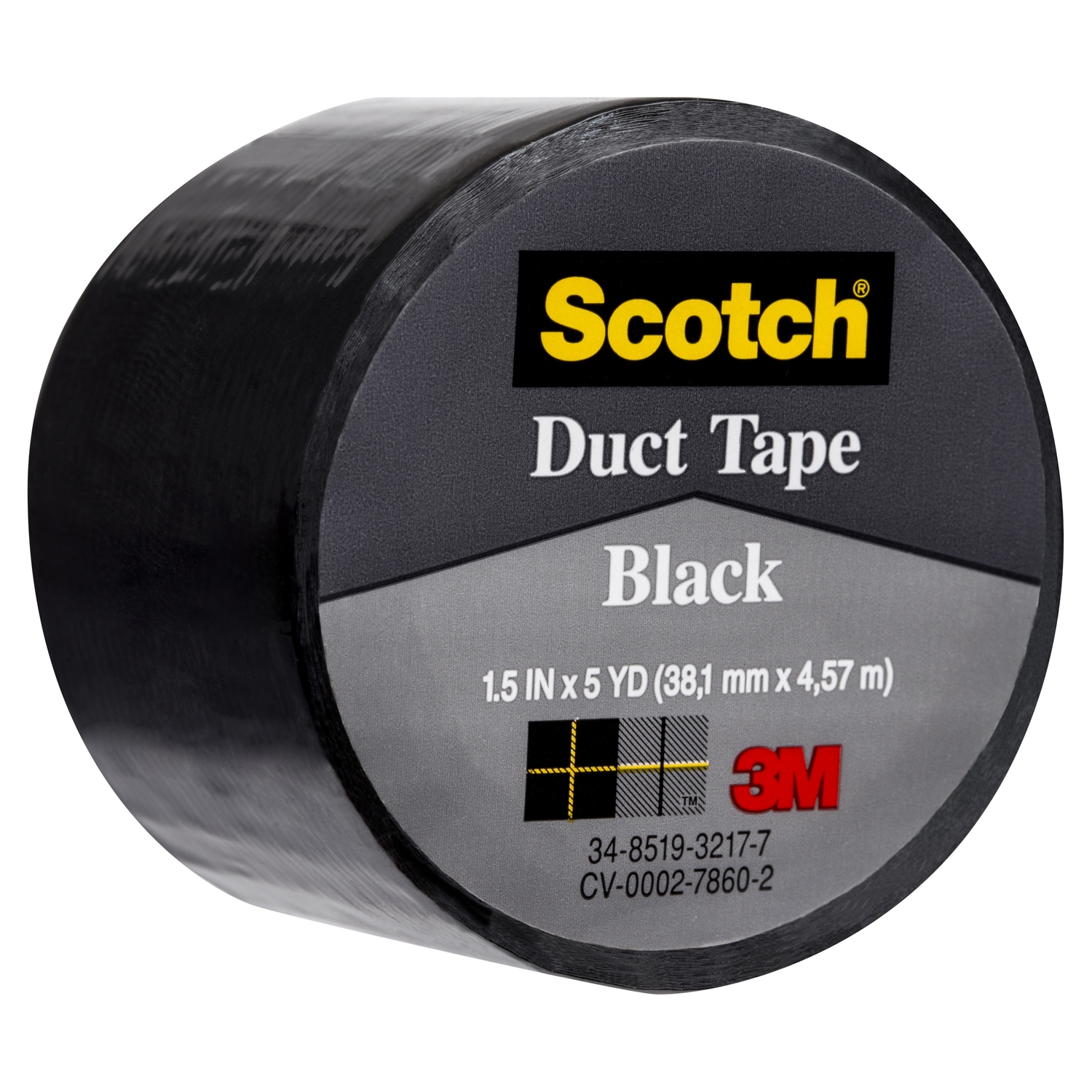 Scotch 1.5 in. W X 5 yd L Black Duct Tape