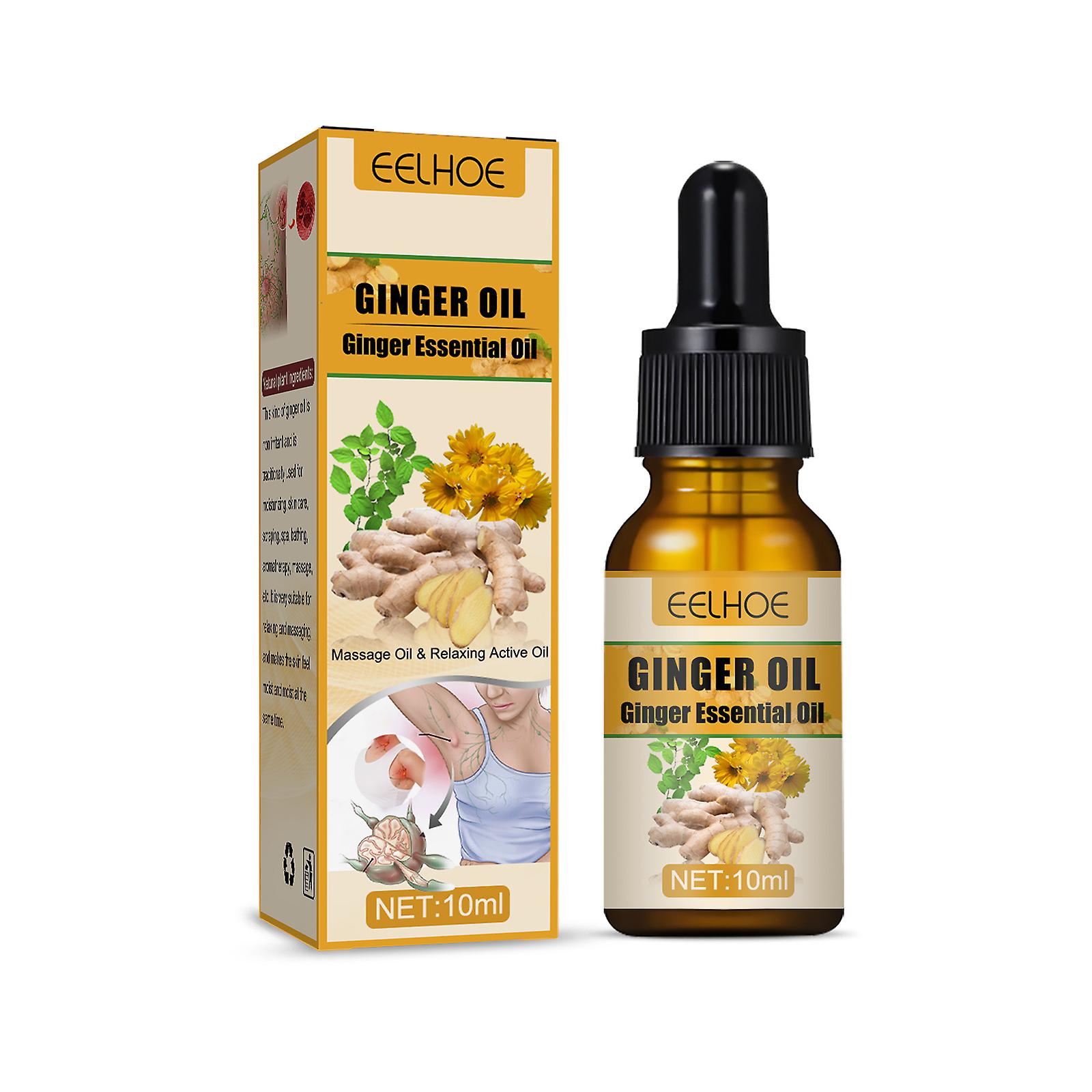 Ginger Lymphatic Massage Essential Oil Body Care To Unblock Lymph Armpits Neck Knots Meridians