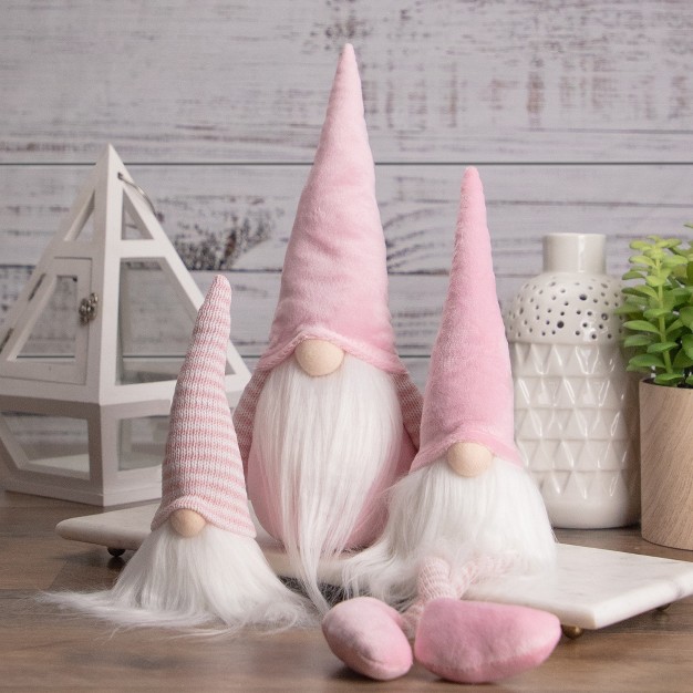 Pink And White Spring Gnome